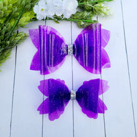 Purple Sparkle Pool Bow