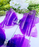 Purple Sparkle Pool Bow