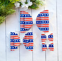 4th of July Line Bows