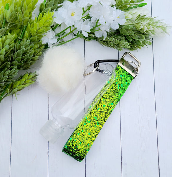 Green Wristlet, Bottle & Pom