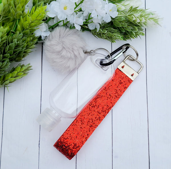 Red Wristlet, Bottle & Pom