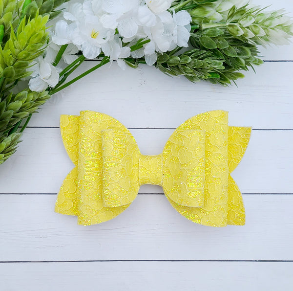 Yellow Lace Big Bow