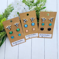 Cow Head Earring Sets