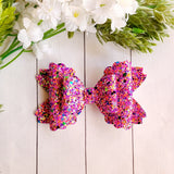 Pink Halloween Glow Bow