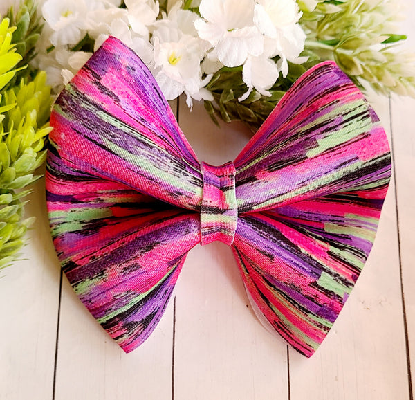 Halloween Stripe Puff Bow