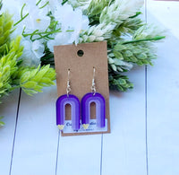 Purple Rainbow Earrings