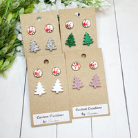 Santa/Glitter Tree Earring Sets