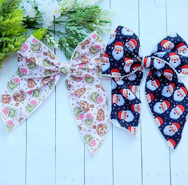 Christmas Linen Bows