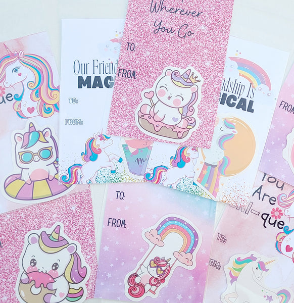 Unicorn Sticker Valentine Card