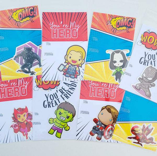 Hero Sticker Valentine Card – Custom Creations by Susanne