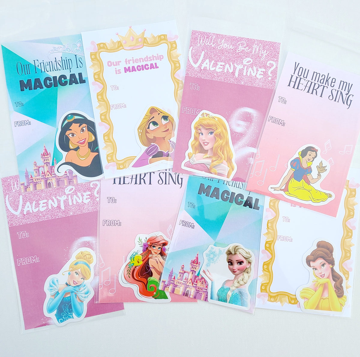 Princess Sticker Valentine Card – Custom Creations by Susanne