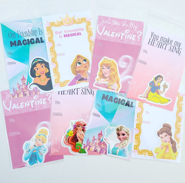 Princess Sticker Valentine Card