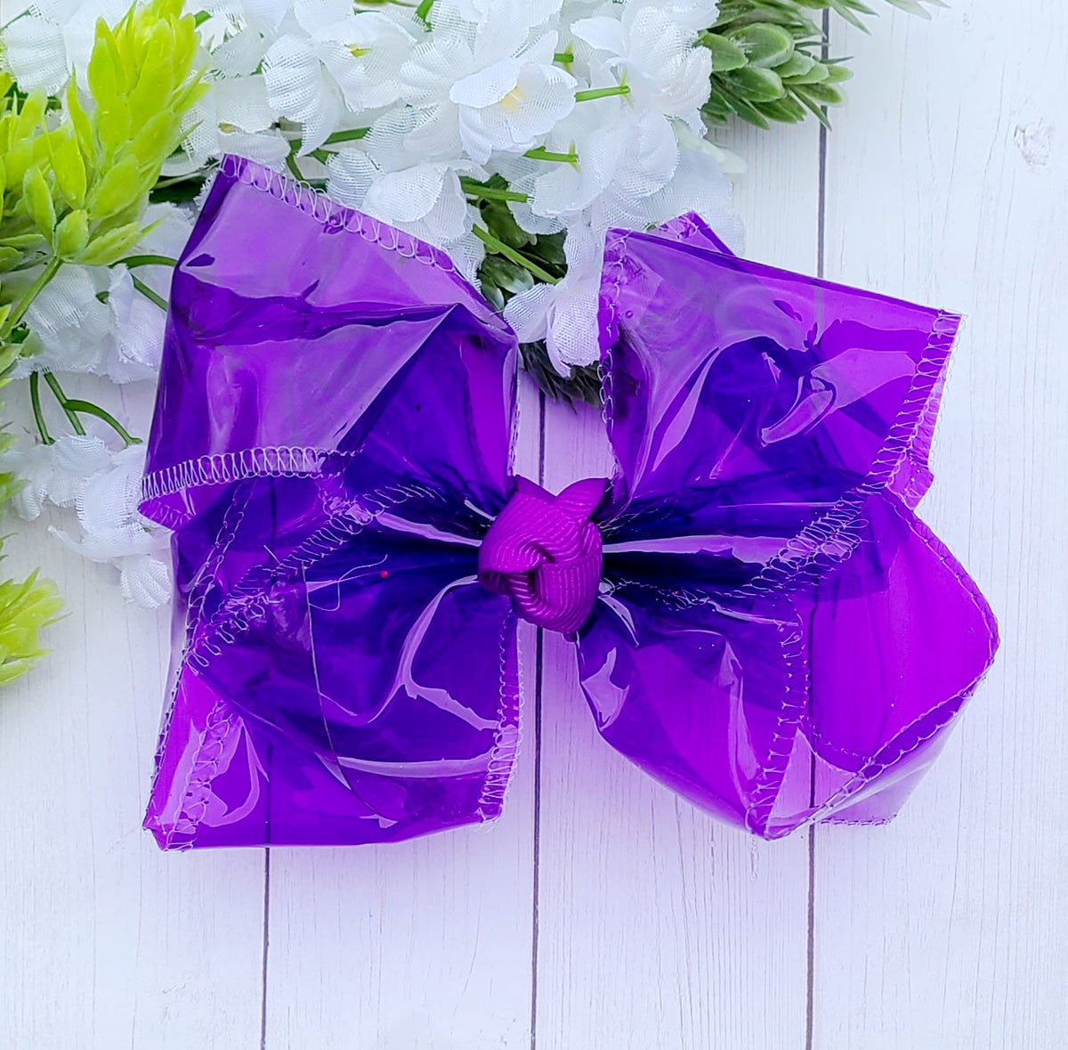 Purple Twisted Pool Bow – Custom Creations by Susanne