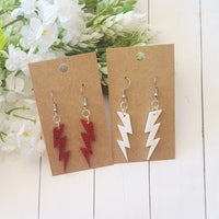 Acrylic Lightning Bolt Earrings