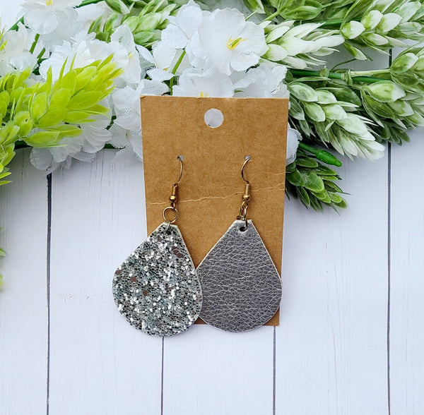 Silver Double Sided Earrings