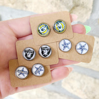 Misc Football Stud Earrings