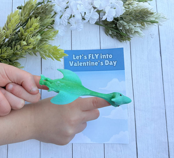 Flying Dino Valentine Card – Custom Creations by Susanne
