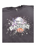 Paint Splatter FG Eagles Football W/ Helmet