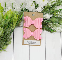 Solid Pink Pigtail Set