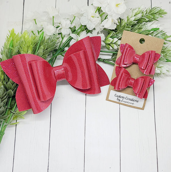 Glossy Red Bows