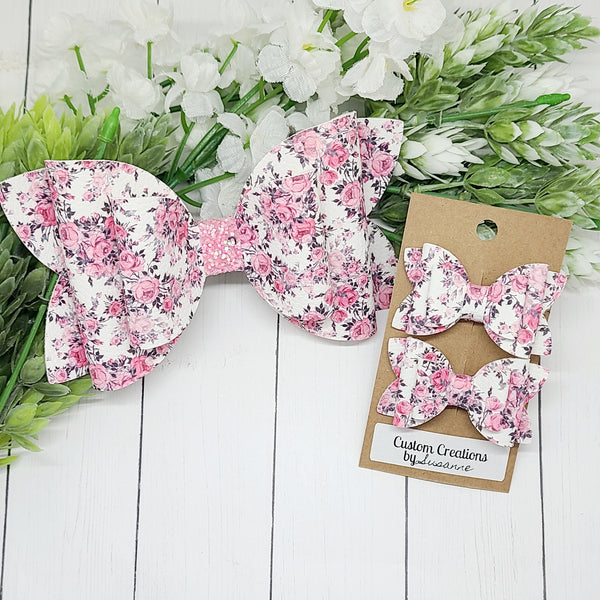 Classic Pink Floral Bows
