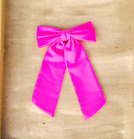Hot Pink Long Tail Bow