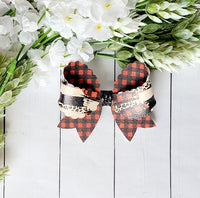 Buffalo Plaid Loop Bow
