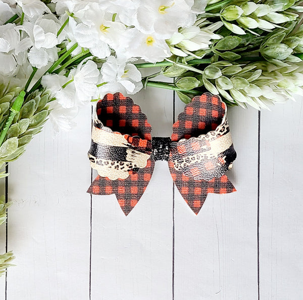 Buffalo Plaid Loop Bow