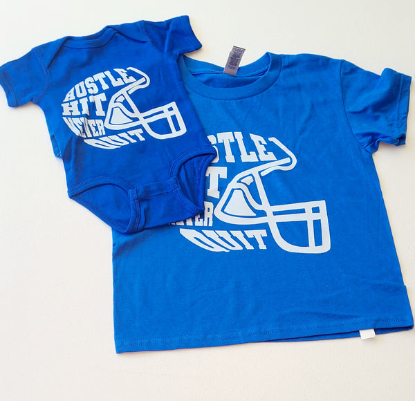 Blue Football Helmet