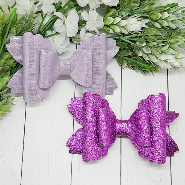 Purple Textured Bows