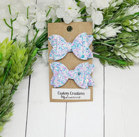 Pink & Blue Sparkle Pigtail Set
