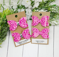 Pink Polka Dot Pigtail Set