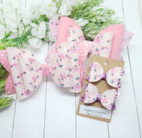 Pink Floral Bows
