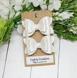 Pale Silver Pigtail Set