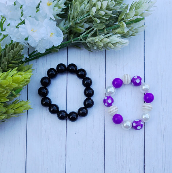Black & Purple Bracelets