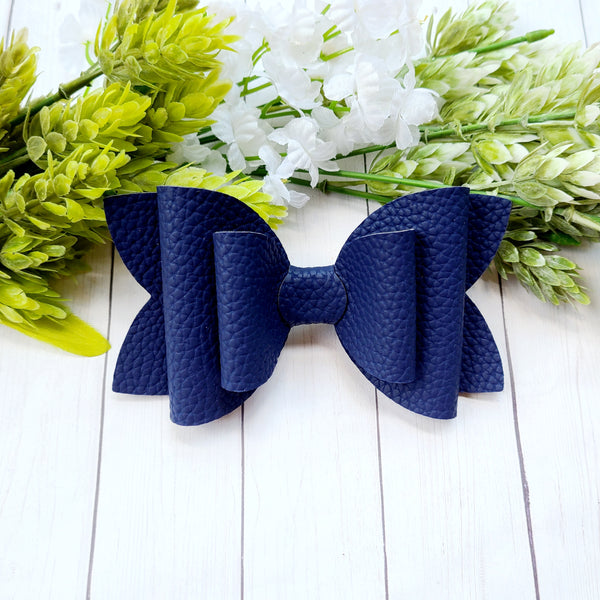 Navy Matte Big Bow