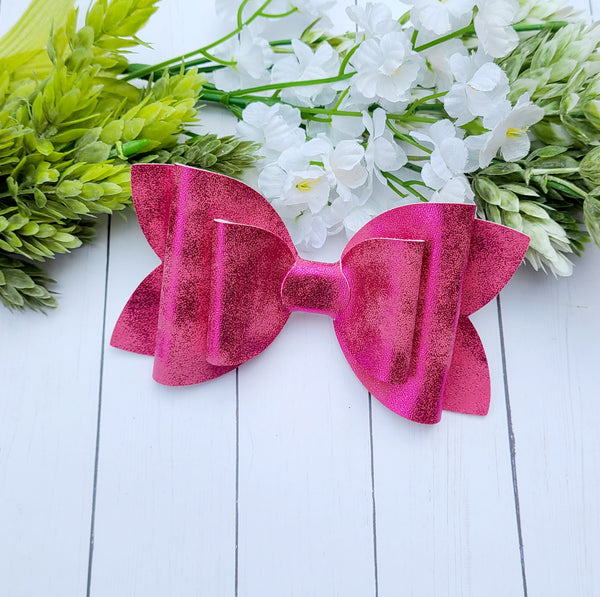 Pink Distressed Big Bow