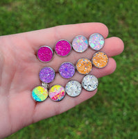 Girly Button Earrings
