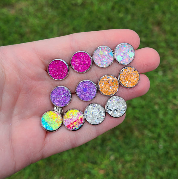 Girly Button Earrings