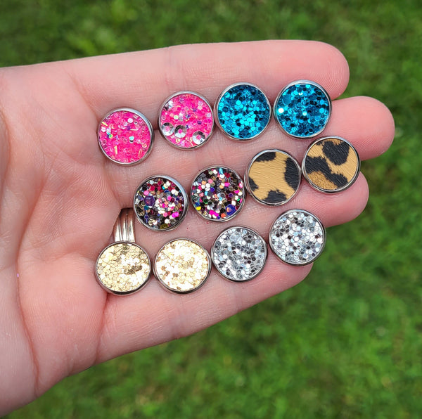 Girls Night Button Earrings