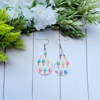 Ice Cream Earrings 1.5"