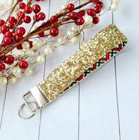 Double Sided Christmas Wristlet