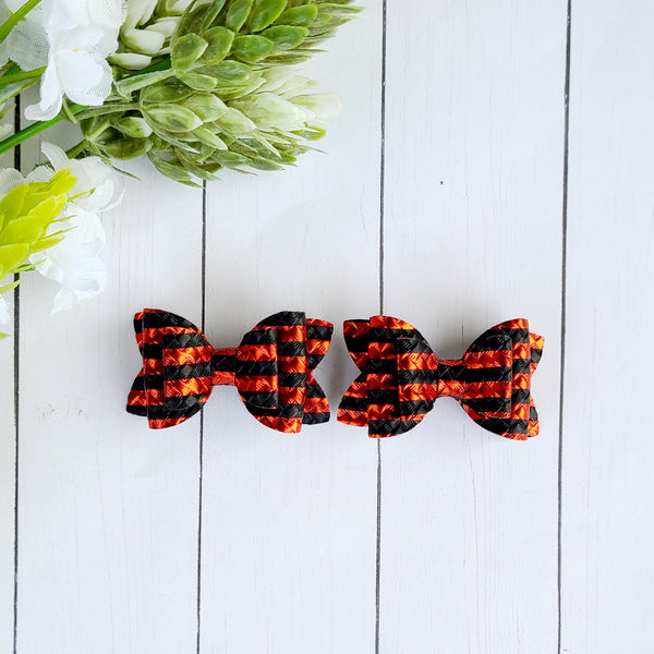 Red/Black Stripes Pigtail Set