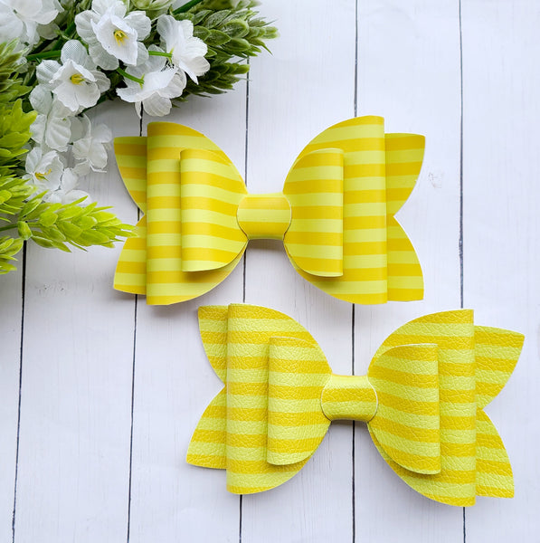 Yellow Stripe Bows