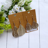 Gold Cross Hatch Earrings