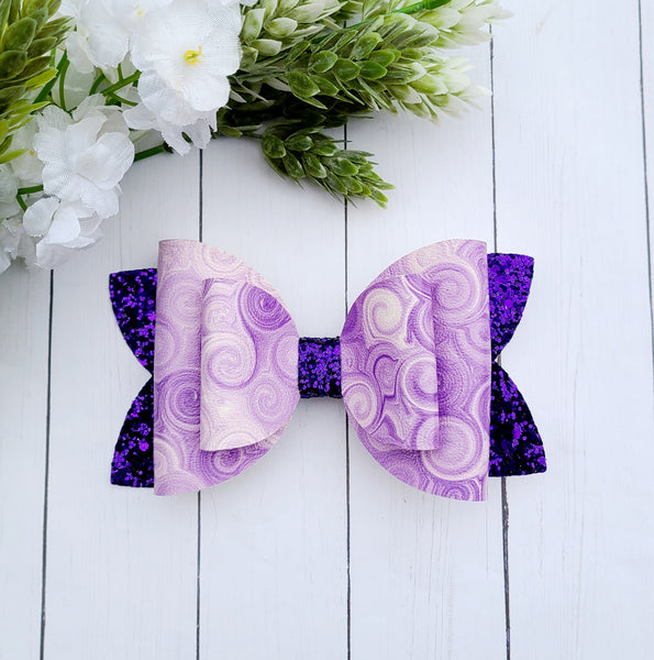 Purple Swirl Big Bow