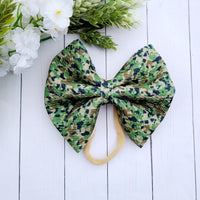 Camo Fabric Bow