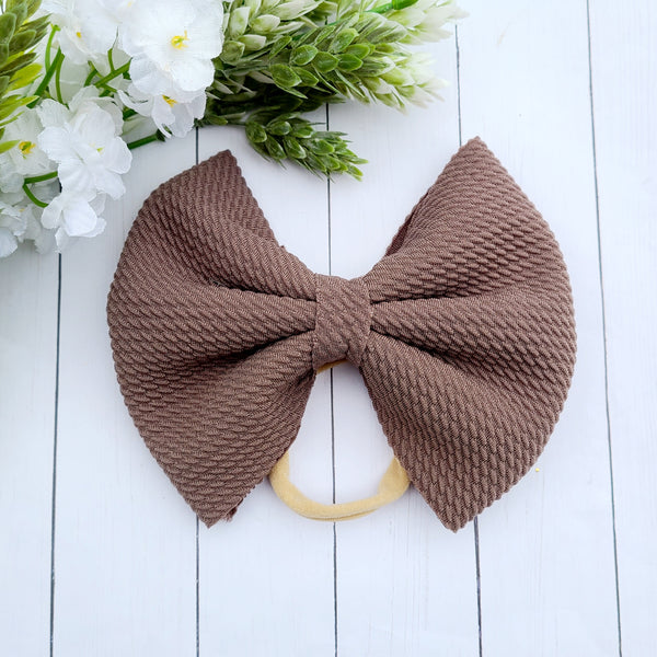 Brown Fabric Bow