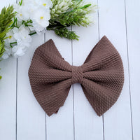Brown Fabric Bow