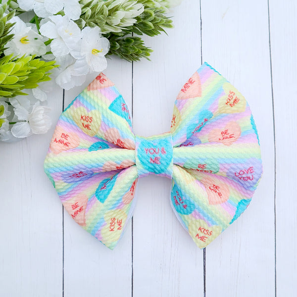 Convo Heart Fabric Bow